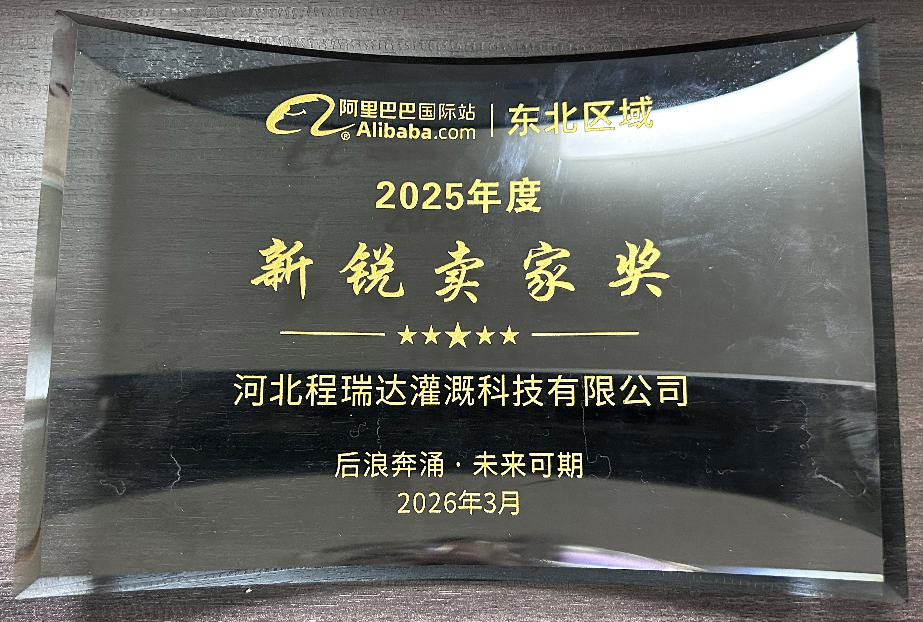 大兴安岭程瑞达灌溉 | 荣获阿里国际站新锐卖家奖
